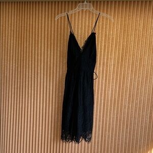 Aooksmeary Elegant Black Lace Dress